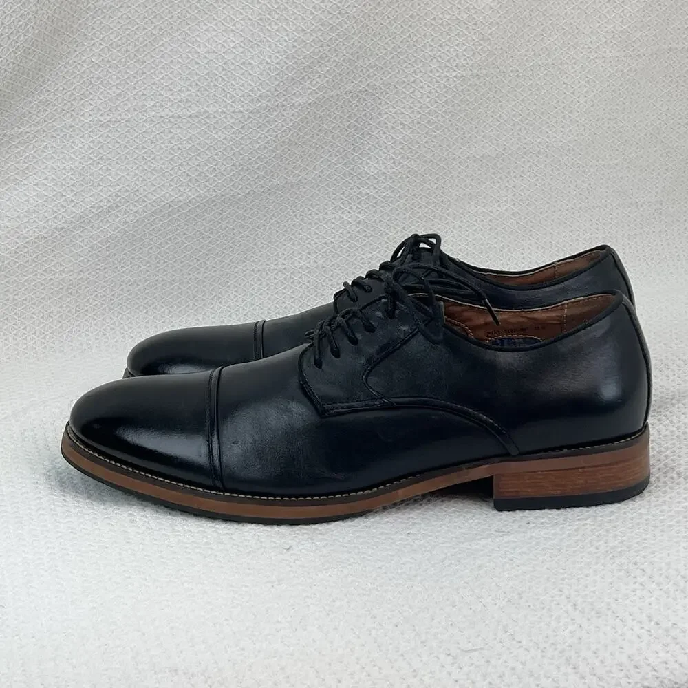 Florsheim Men’s Cap Toe Oxford Dress Shoes Black Leather Size 10 D 11831-001